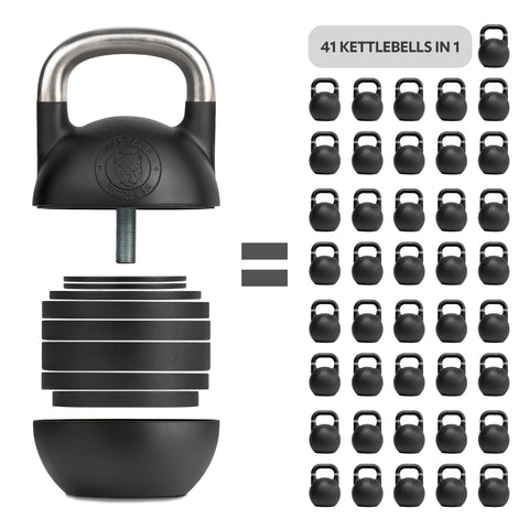 Kettlebell de compétition réglable AmStaff Fitness (12-32 kg)