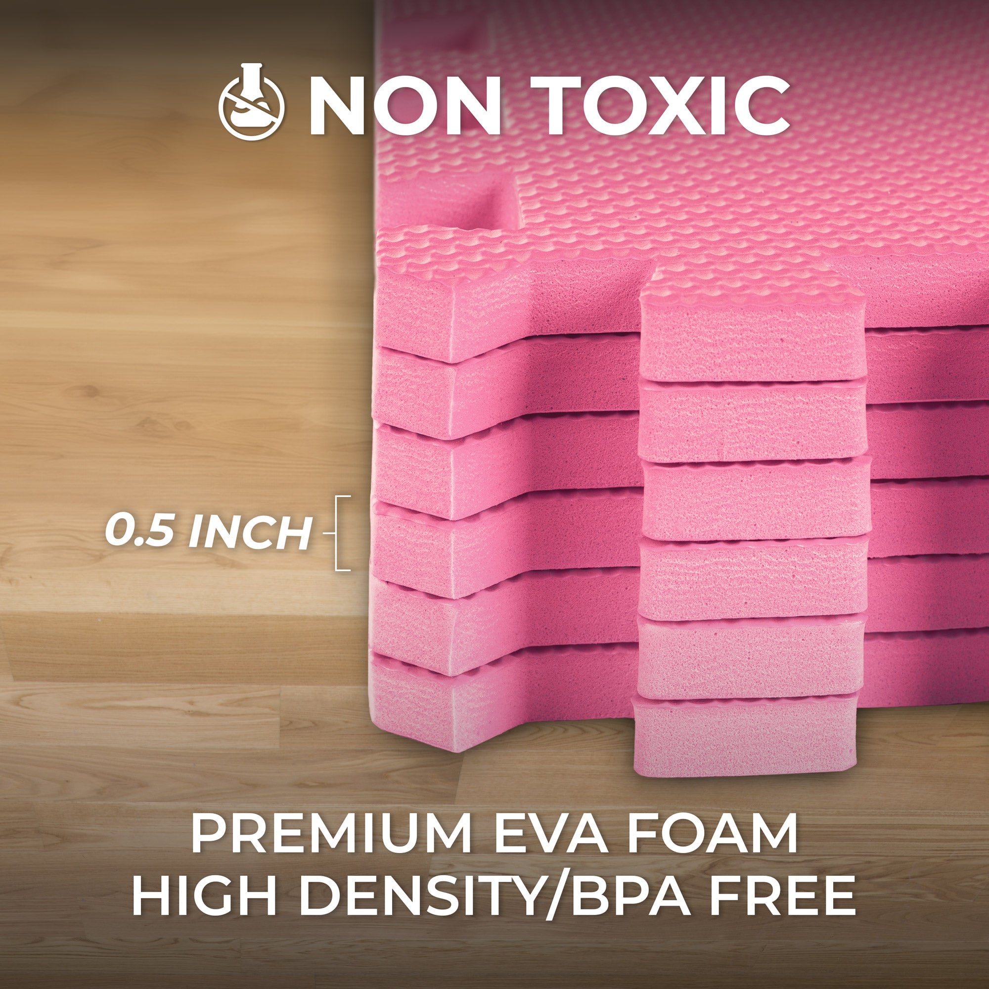 Pink Heavy Duty Interlocking Foam Mat