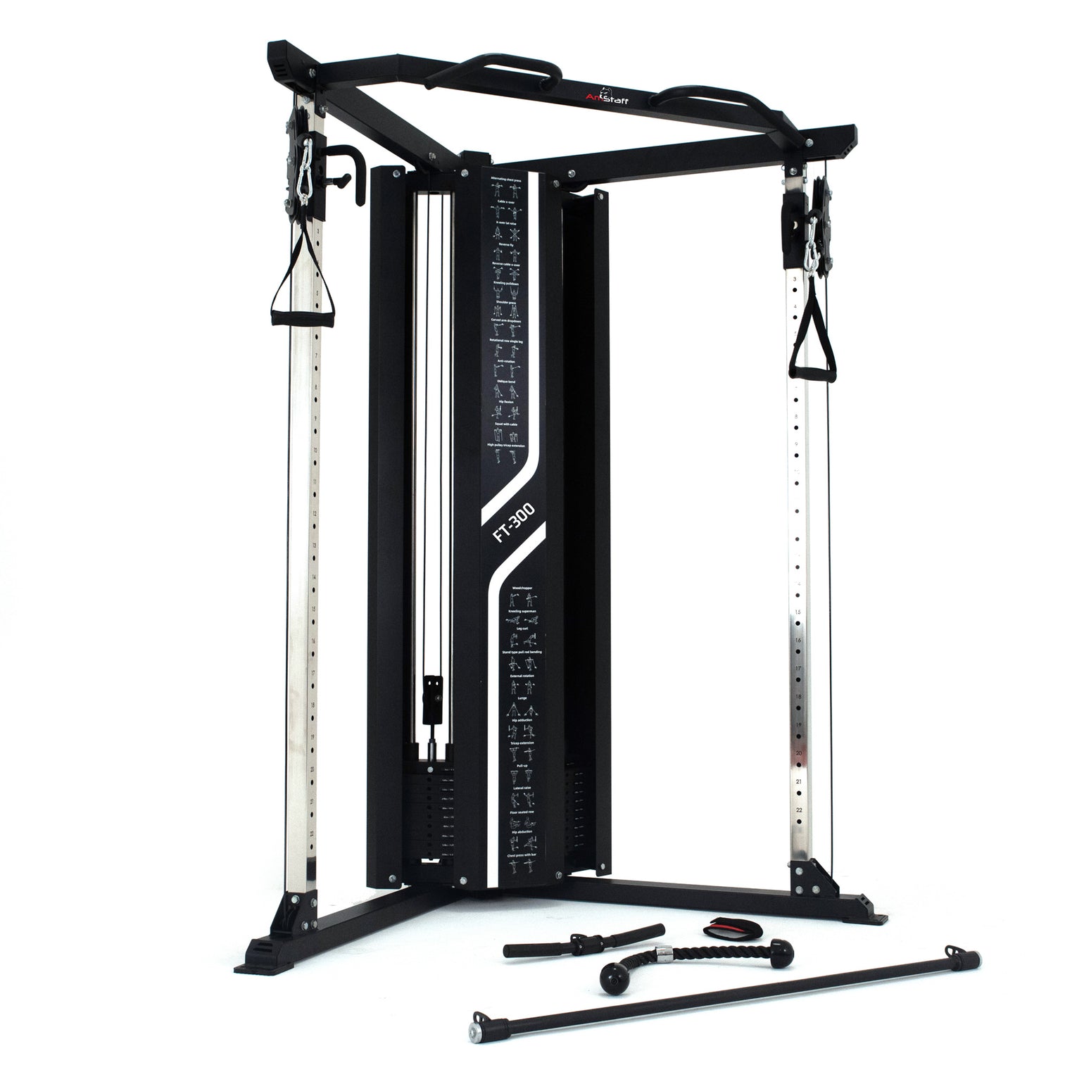 Amstaff Fitness FT-300 Functional Trainer - Interchangeable Ratio ...