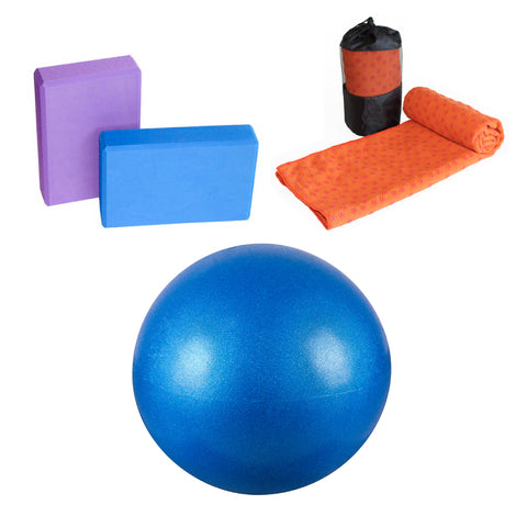 Carevas 5pcs Yoga Equipment Set Include Yoga Ball Yoga Blocks