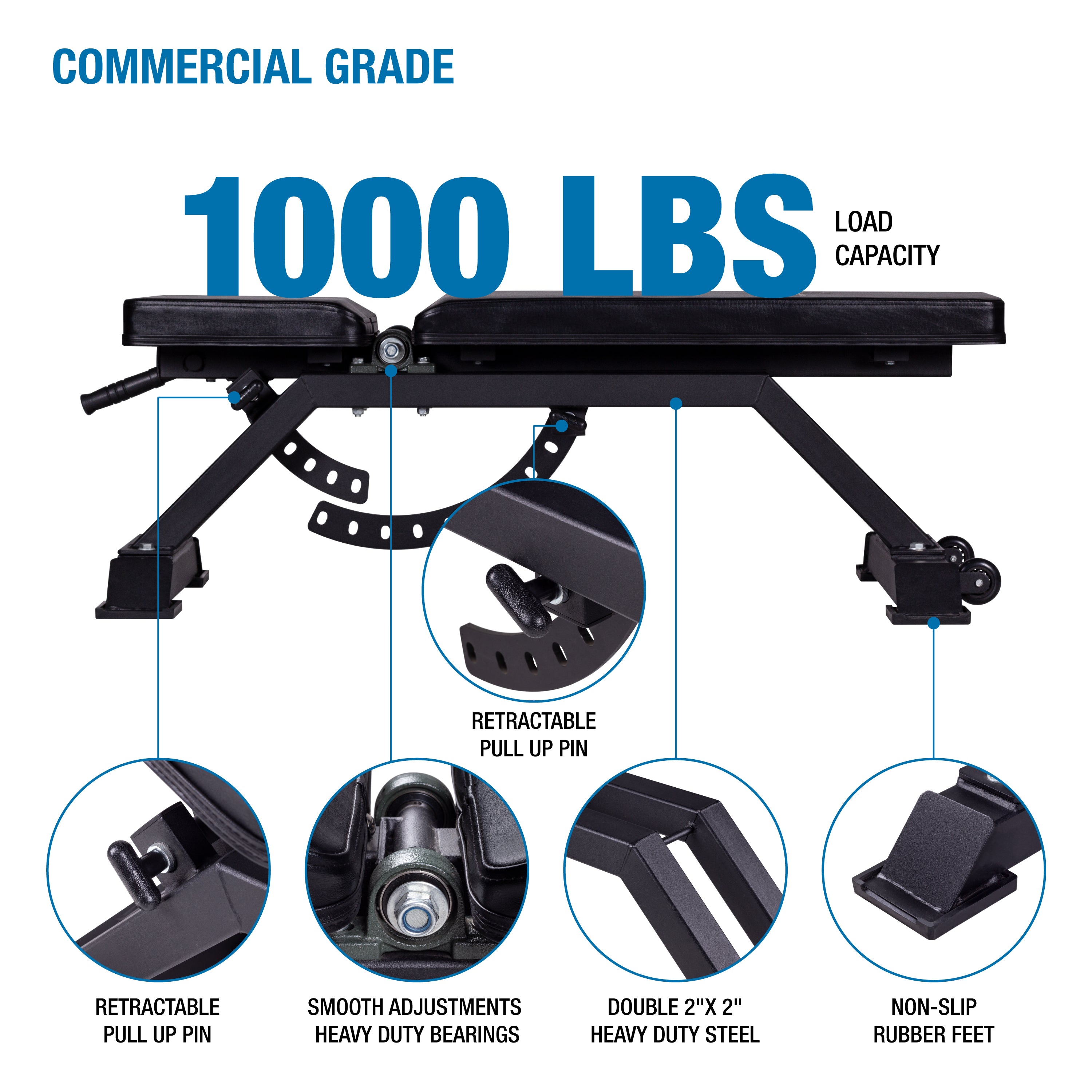 Amstaff fitness ts010e commercial series online bench