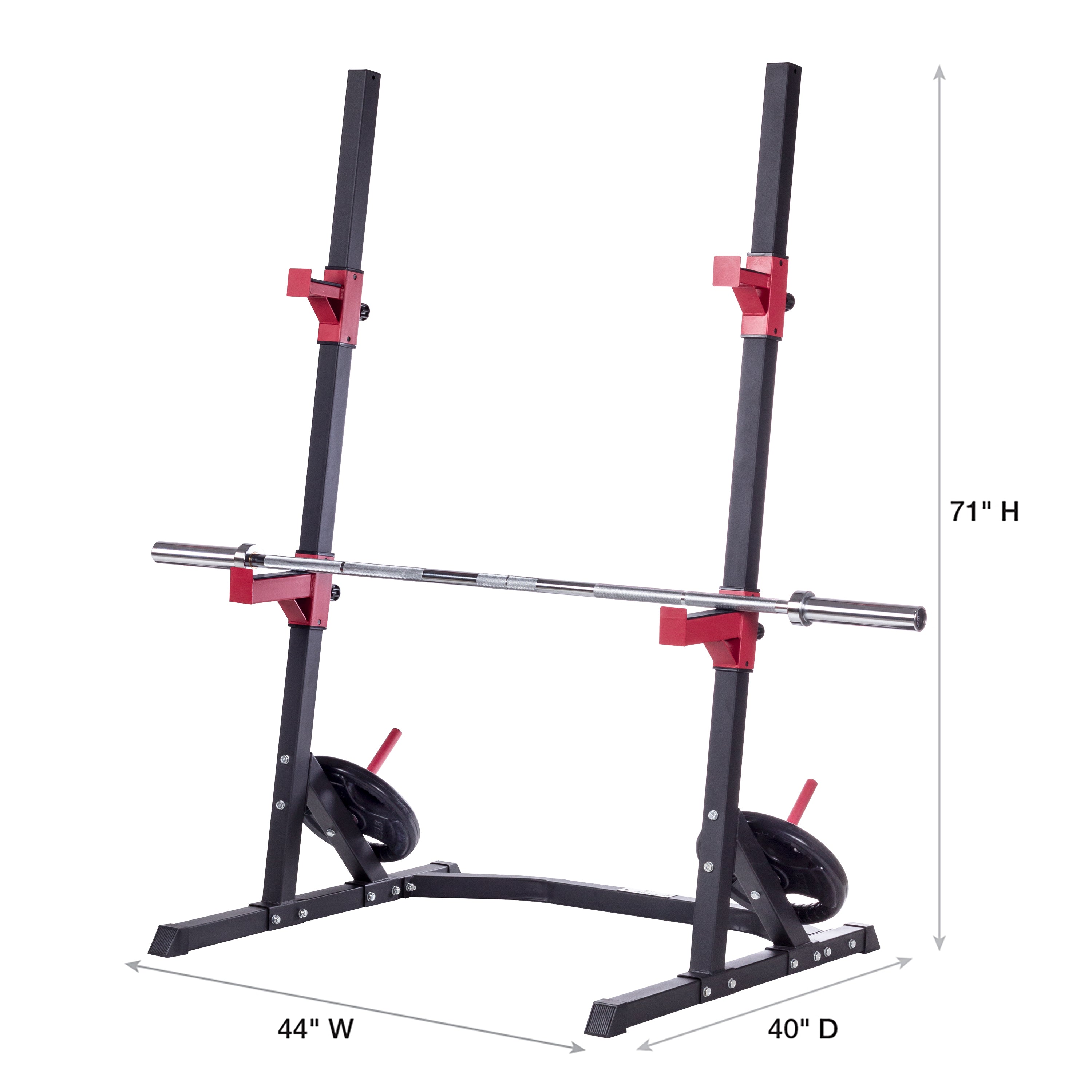 Amstaff fitness squat rack with adjustable bench hot sale