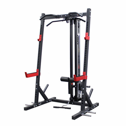 AmStaff TP007 Half Rack System with Lat/Pull Down Attachment – Fitness ...