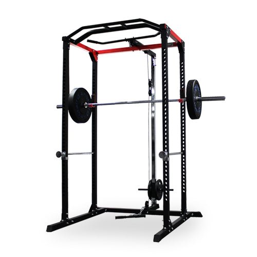 AmStaff Fitness TP032E Power Squat Rack with Lat Pull Down